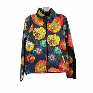 Adidas Gray Floral Bomber Jacket | Women’s XS Synthetic Poly Touch